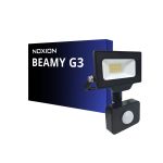 Projecteur LED G3.1 Noir 10W 1100lm 100D - 830 Blanc Chaud | IP65 - Détecteur de Mouvement et de Lumière - Symétrique 
