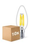 Lot 10x Philips MASTER LED E14 Bougie Filament Claire 5.9W 806lm - 922-927 Dim To Warm | Meilleur Rendu De Couleur - Dimmable - Remplacement 60W