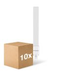 Lot 10x PL-S LED 6W - 830 Blanc Chaud | 2 Broches - Remplacement 11W