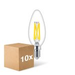 Lot 10x Philips MASTER LED E14 Bougie Filament Claire 3.4W 470lm - 922-927 Dim To Warm | Meilleur Rendu De Couleur - Dimmable - Remplacement 40W