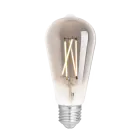 WiZ Smart LED E27 Edison Filament Smoke 6.5W 400lm - 820-850 Accordable Blanc | Dimmable - Remplacement 35W
