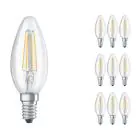 Lot 10x Ledvance CLASSIC LED E14 Bougie Filament Claire 4W 470lm - 827 | Remplacement 40W